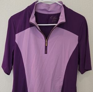 Clover Performance Bobby Jones Women's Golf Shirt XL Purple